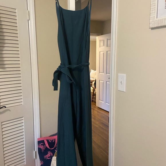 Green cotton jumpsuit - Picture 2 of 4